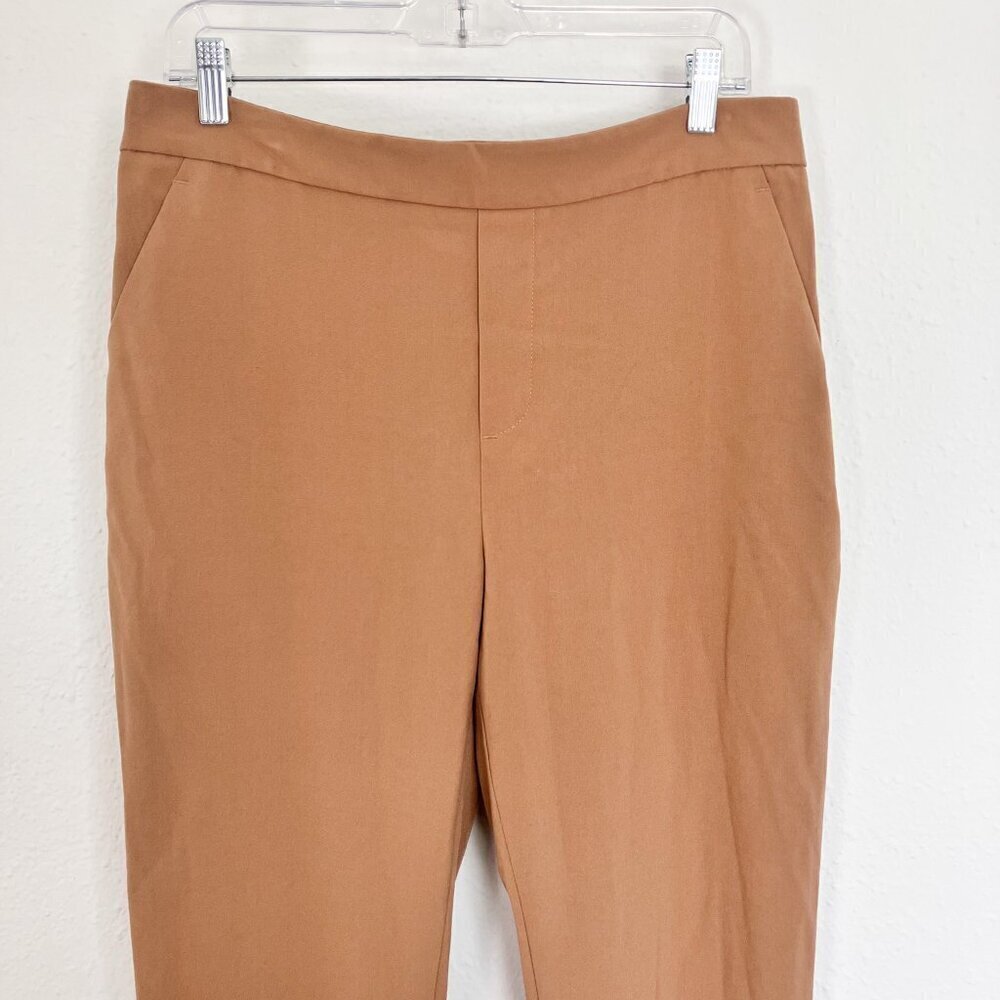 Banana Republic Camel Brown Straight Leg Ankle Slacks Size 12 - Picture 2 of 10